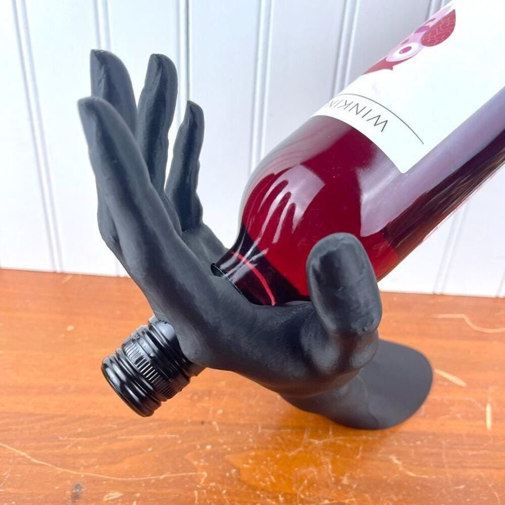 VinoGrace, Hand Sculpture Wine Bottle Holder,Cantilever Bottle Holder - Picture 2 of 10